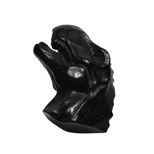 Statueta Obsidian cap de dinozaur, 9cm, imagine 5