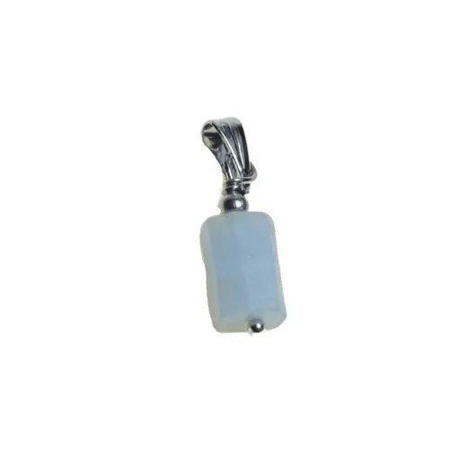 Pandantiv cristal natural Acvamarin brut tubular, 24mm, imagine 2