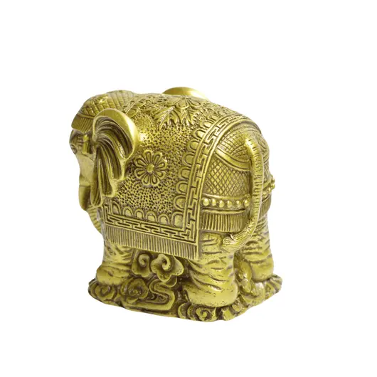 Statueta Feng Shui din alama Elefant, 8cm, imagine 4
