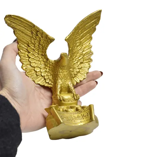 Statueta Feng Shui din alama Vultur cu aripile deschise, 16cm, imagine 5
