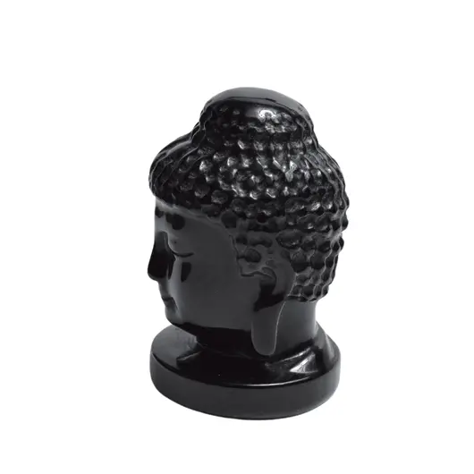 Statueta Feng Shui din Obsidian capul lui Buddha, 10cm, imagine 2