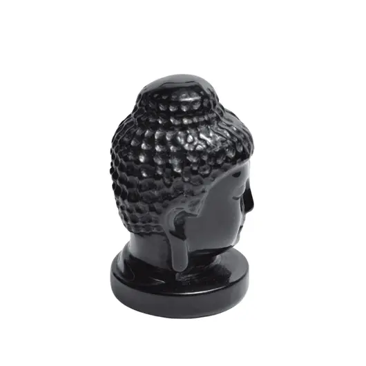 Statueta Feng Shui din Obsidian capul lui Buddha, 10cm, imagine 3