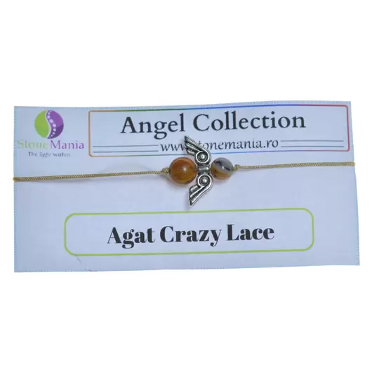 Bratara Therapy Angel Collection Agat Crazy Lace, 6-8mm
