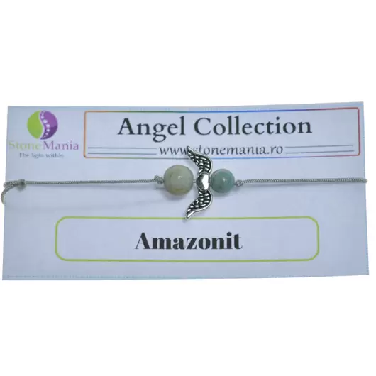 Bratara Therapy Angel Collection Amazonit, 6-8mm