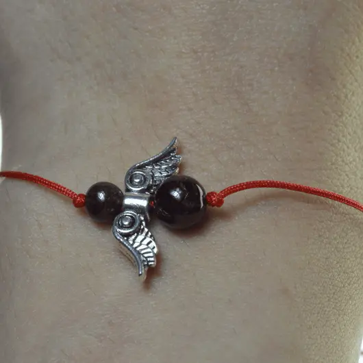 Bratara Therapy Angel Collection Granat, 6-8mm, imagine 3