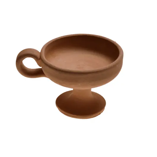 Catuie din ceramica lucrata manual maro, medie 7cm x 9cm, imagine 3