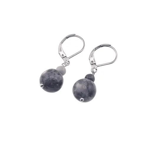 Cercei cu agatatoare sodalit A+, sfere 10mm si 4mm