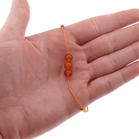 Bratara cu snur Carneol sfere, 6mm, imagine 3