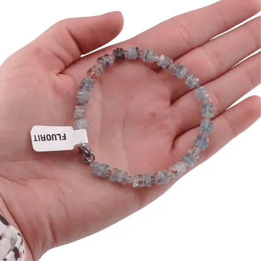 Bratara Fluorit discuri 5-6mm si discuri fatetate 3mm, imagine 2