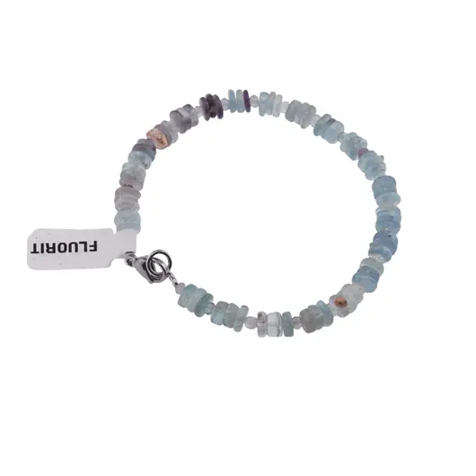 Bratara Fluorit discuri 5-6mm si discuri fatetate 3mm