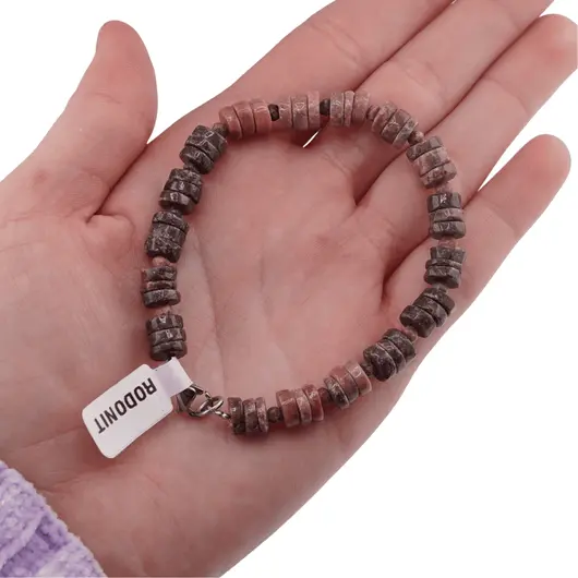 Bratara Rodonit discuri 6-7mm si discuri fatetate 3mm, imagine 2