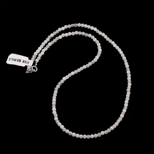 Colier cristale naturale Mix Berile sfere, 3-4mm, imagine 2