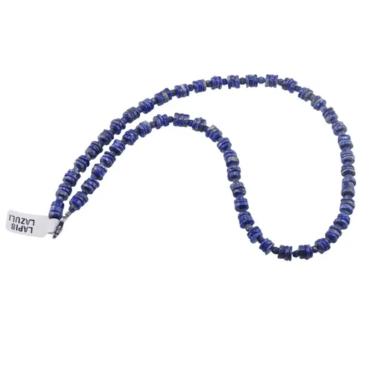 Colier Lapis lazuli discuri 5-7mm si discuri fatetate 4mm