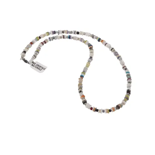 Colier Mix cristale naturale discuri 4-5mm si discuri fatetate 3mm