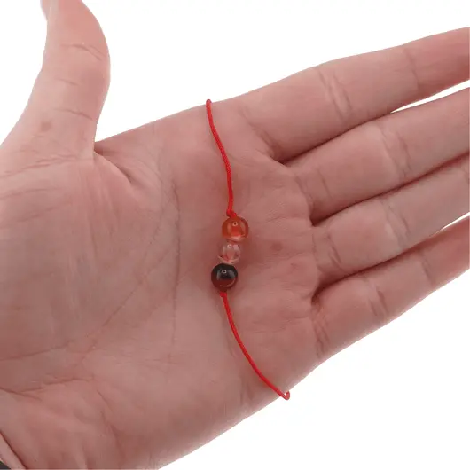 Bratara cu snur Agat carneolizat sfere, 6mm, imagine 3