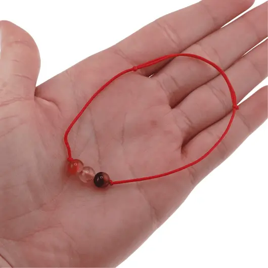 Bratara cu snur Agat carneolizat sfere, 6mm, imagine 4