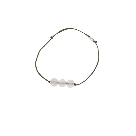 Bratara cu snur Cuart roz sfere, 6-7mm, imagine 2