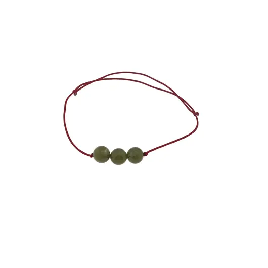 Bratara cu snur Nefrit sfere, 8mm, imagine 2