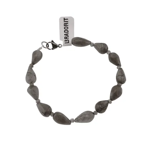 Bratara Labradorit picatura 10-12mm si discuri 3mm