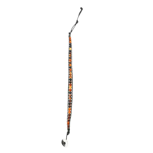 Bratara wrap Agat Carneolizat sfere 4mm, imagine 4