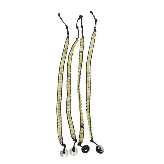 Bratara wrap Jad galben sfere 5mm, imagine 5
