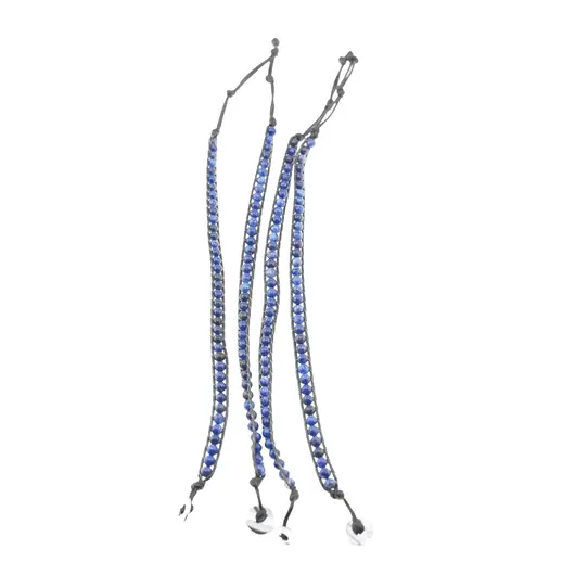 Bratara wrap Lapis Lazuli sfere 5mm, imagine 5
