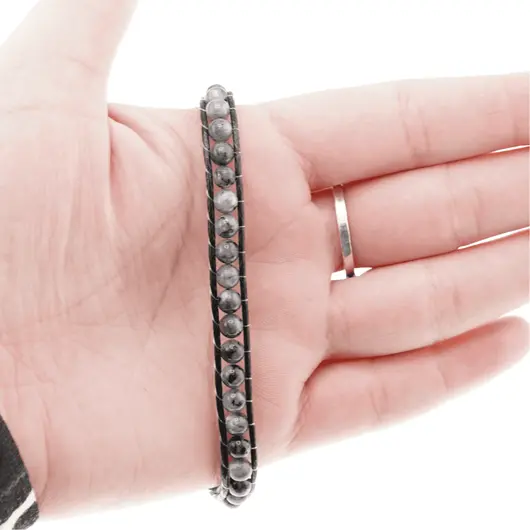 Bratara wrap Larvikit sfere 5mm, imagine 2