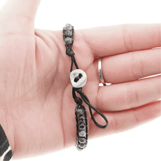 Bratara wrap Larvikit sfere 5mm, imagine 3