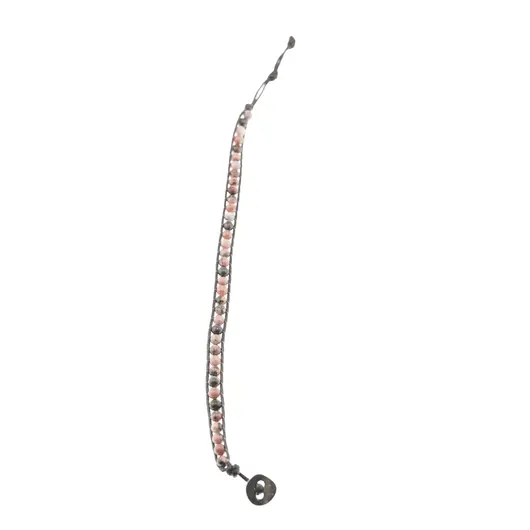 Bratara wrap Rodonit sfere 5mm, imagine 4