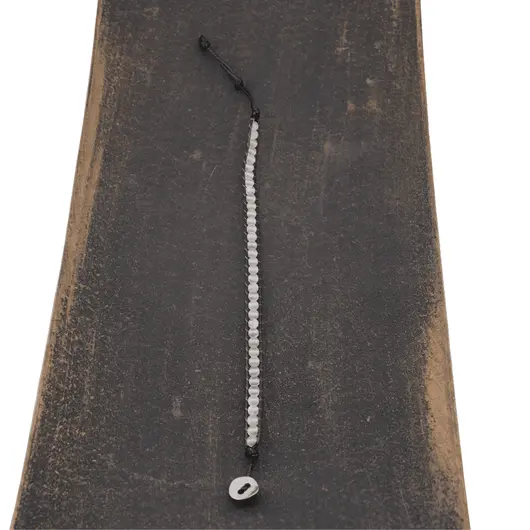 Bratara wrap Selenit sfere 5mm, imagine 4