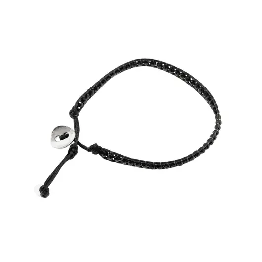 Bratara wrap Turmalina neagra sfere fatetate 4mm