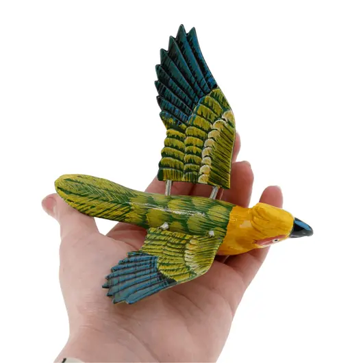 Magnet papagal Macaw galben, 12cm, imagine 5