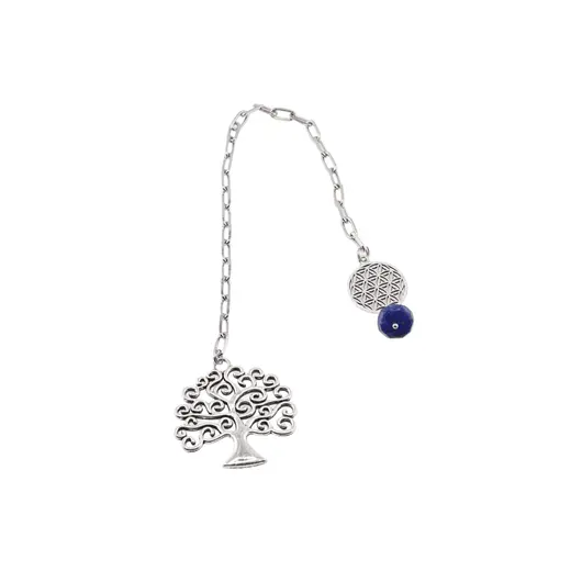 Semn de carte Copacul Vietii si Floarea Vietii cu Lapis Lazuli