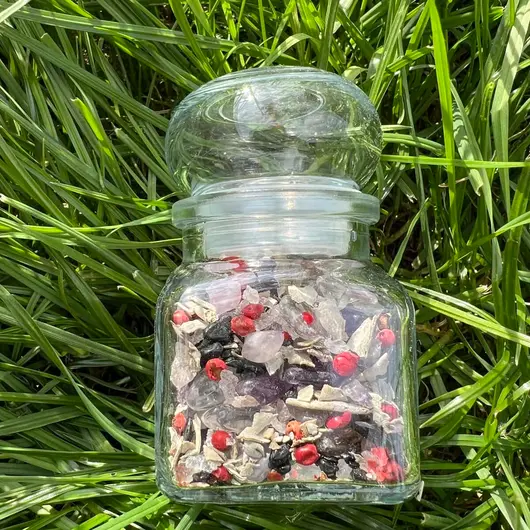 Spelljar pentru protectie energetica cu ierburi si cristale naturale, imagine 3