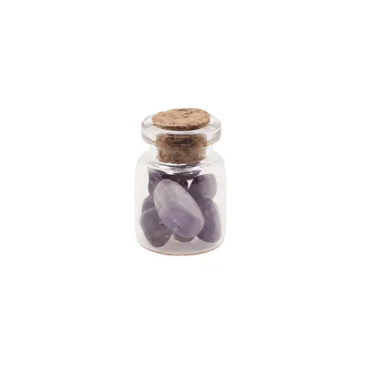 Sticla cu cristale naturale Ametist 6-10mm, 6cm