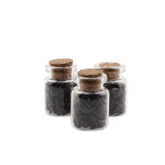 Sticla cu cristale naturale Goldstone Albastru chips 3-6mm, 3cm, imagine 2