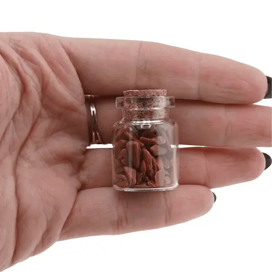 Sticla cu cristale naturale Goldstone chips 3-7mm, 3cm, imagine 3