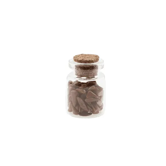 Sticla cu cristale naturale Goldstone chips 3-7mm, 3cm