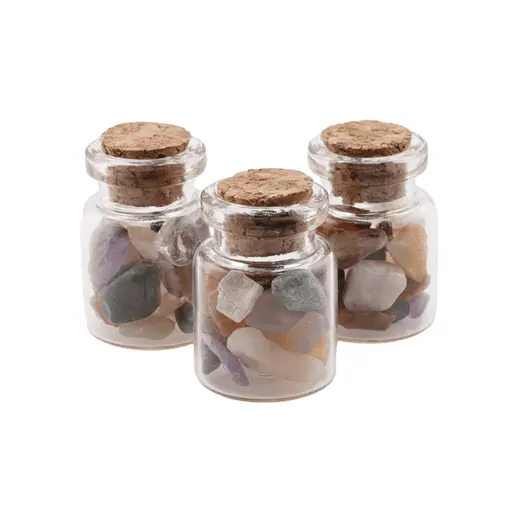 Sticla cu cristale naturale Mix de cristale chips 5-12mm, 3cm, imagine 2