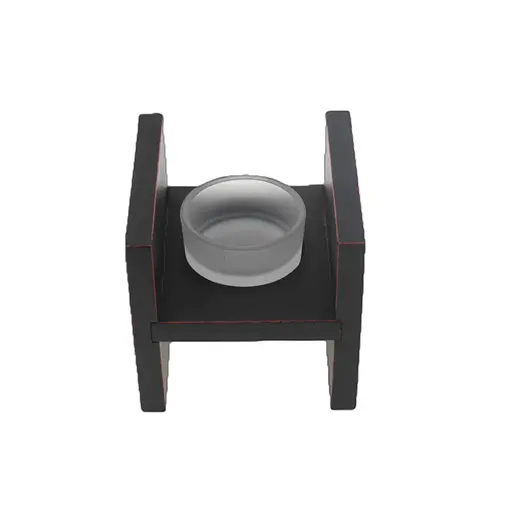 Decoratiune Suport ardere lumanare parfumata, negru 8cm x 8cm, imagine 3