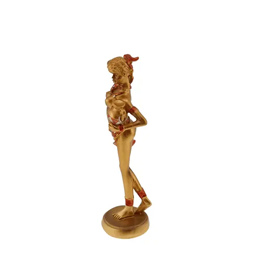 Statueta aurie silueta africana 19cm x 5cm, model 1, imagine 2