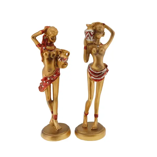 Statueta aurie silueta africana 19cm x 5cm, model 2, imagine 4