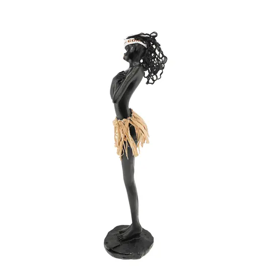 Statueta neagra silueta feminina africana 26cm x 6cm, model 1, imagine 2