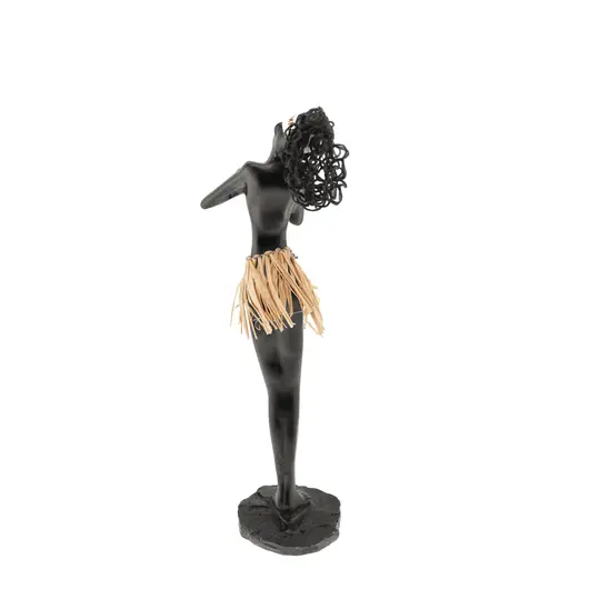 Statueta neagra silueta feminina africana 26cm x 6cm, model 1, imagine 3