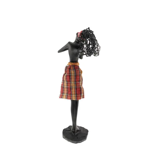 Statueta neagra silueta feminina africana 26cm x 6cm, model 2, imagine 3