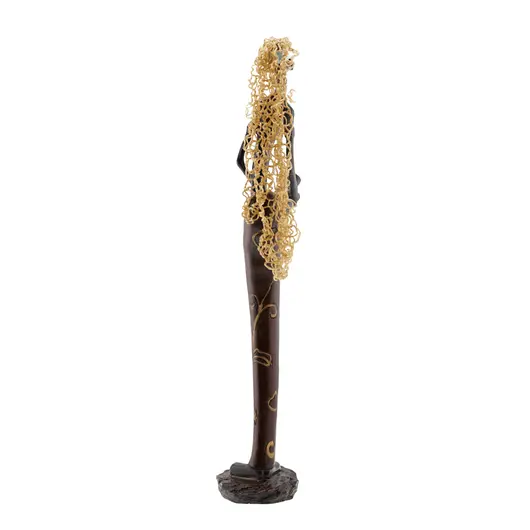 Statueta silueta din lemn arta africana, 35cm x 6cm, imagine 3