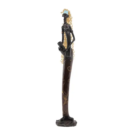 Statueta silueta din lemn arta africana, 35cm x 6cm