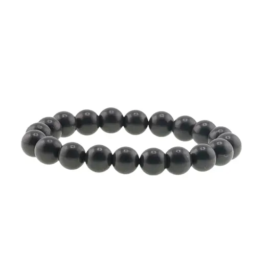 Bratara Shungit sfere pe elastic, 10mm, imagine 2