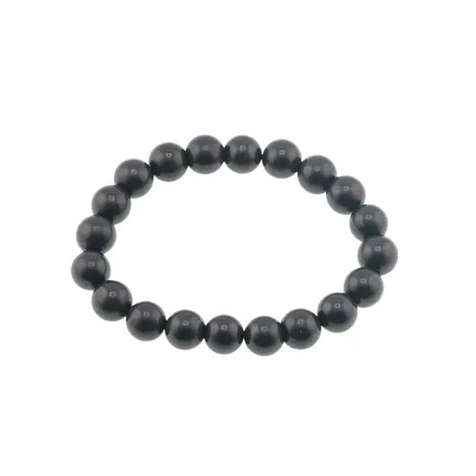 Bratara Shungit sfere pe elastic, 10mm