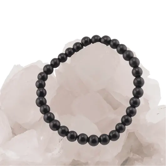 Bratara Shungit sfere pe elastic, 6mm, imagine 3
